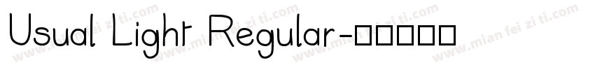 Usual Light Regular字体转换